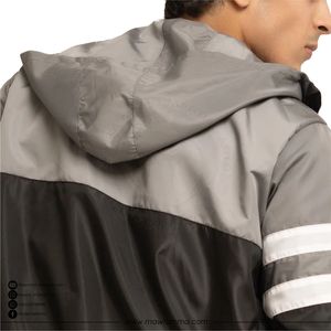 Veste de printemps en tissu à mémoire de forme enduit, écologique, imperméable, coupe-vent, respirante, streetwear pour homme, patchwork - Product Image 6