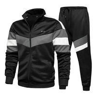 Fournisseur de vêtements de sport pour hommes, ensembles de survêtements athlétiques personnalisés avec blocs de couleur, marque privée