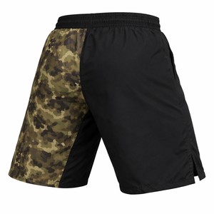 Shorts de sport personnalisés pour hommes avec panneau camouflage, séchage rapide, pour l'entraînement et la course à pied - Product Image 2