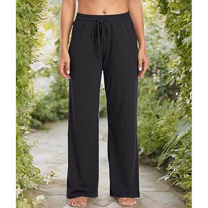 Pantalones deportivos y pantalones de yoga para mujer con bolsillos, pantalones anchos con cordón para mujer, pijamas cómodos - Product Image 6