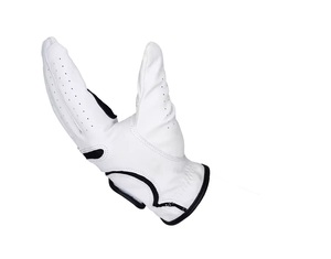 Gant de golf en cuir Cabretta blanc antidérapant pour droitier, respirant, avec fermeture auto-agrippante, pour homme, en cuir véritable - Product Image 3