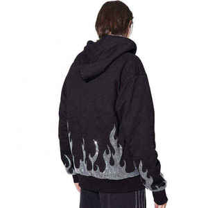 Sudaderas con Capucha de Algodón 100% con Pedrería, Diseño Moderno y de Alta Calidad para Hombre, Estilo Urbano, Invierno, Nueva Llegada - Product Image 2