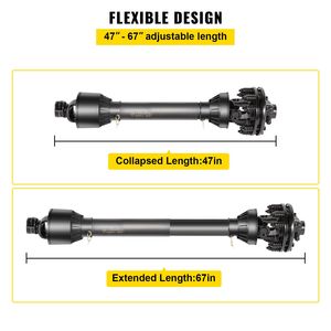 Eje de transmisión PTO de 1 3/8 pulgadas y 6 estrías en ambos extremos, serie 6, para tractor, 47-67 pies, para desbrozadora - Product Image 4
