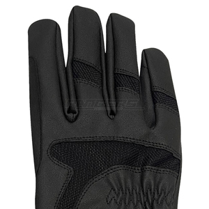 Gants d'équitation en cuir noir, doigts tactiles, antidérapants, logo embossé, entraînement équestre, tailles personnalisées et OEM - Product Image 6