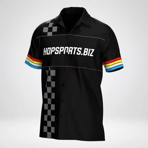 Chemise d'équipe de course personnalisée avec nom et logo, chemise de course à boutons pour le personnel de box, chemises de course F1 - Product Image 2