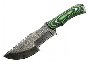 Handcrafted Patterned Steel Tracker-<b>Profile</b> Craft <b>Tool</b> Green Micarta Handle Executive Display Piece - Product Image 3