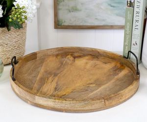 Wooden serving <b>tray</b> wooden <b>tray</b> serving board rustic serving <b>tray</b> kitchen serving <b>tray</b> wooden platter <b>breakfast</b> <b>tray</b> food - Product Image 5