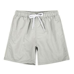 Short de bain rouge pour femme, taille mi-haute, avec cordon élastique, séchage rapide, en polyester tricoté, style décontracté - Product Image 4