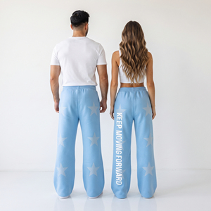 Pantalones de chándal unisex personalizables, casuales, 100% algodón, de peso pesado, estampados, de corte holgado, de pierna ancha, de forro polar para hombre y mujer - Product Image 2