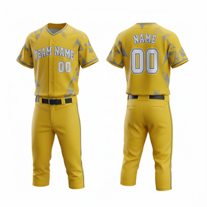 Maillot de baseball personnalisé en polyester à séchage rapide et respirant, uniforme de sport imprimé par sublimation de haute qualité (avant) - Product Image 3
