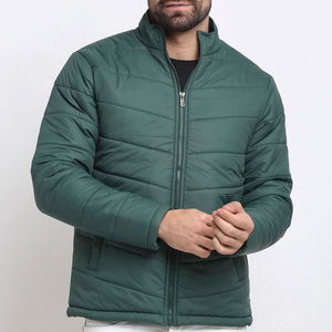 Veste coupe-vent matelassée décontractée pour homme, personnalisable avec logo sérigraphié, fermeture éclair, réfléchissante 3M, pour l'hiver - Product Image 1