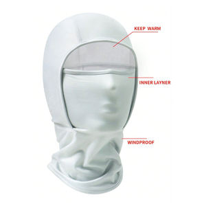 Cagoule d'été en soie glacée avec trou pour lunettes, maille respirante, protection UV, couvre-visage et cou intégral, doublure de casque pour moto, cyclisme et sports - Product Image 3