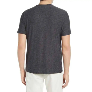 Comfortable Men's Summer Slim Solid Vintage Style Lightweight Short Sleeve 100% Merino <b>Wool</b> T-<b>Shirt</b> Quick-Drying Antibacterial - Product Image 4