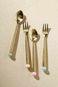 Nouvelle collection 2026 : Ensemble de couverts mats en acier inoxydable avec manches en bois – Baguettes, cuillère, fourchette - Product Image 3