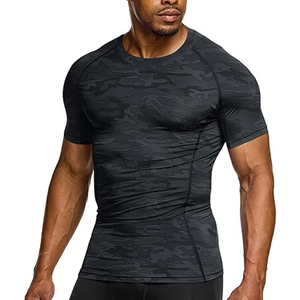 OEM <b>Men</b> <b>Compression</b> T <b>Shirt</b> Rash Guard Short Sleeve Swim <b>Shirt</b> UV Protection Custom Branding Supplier - Product Image 1
