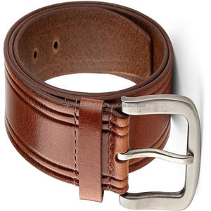 เข็มขัดแฟชั่นสำหรับทุกเพศทำจากหนังวัวเม็ดด้านบนนิ่มและน่าดึงดูดเข็มขัดลำลองออกแบบลายทางตามสั่ง - Product Image 3