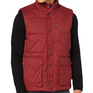 Gilet matelassé réversible imperméable avec logo personnalisé, col roulé sans manches, fermeture éclair, pour homme et femme, idéal pour l'hiver - Product Image 1