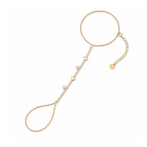 Joyería delicada y brillante con diseño de hoja de circonita cúbica, venta al por mayor, anillo de dedo, cadena de mano, pulsera, laminado en oro - Product Image 2