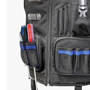 เสื้อกั๊กทำงานก่อสร้างสีทองสะท้อนแสง พร้อมซิปด้านหน้า กระเป๋าอเนกประสงค์ เสื้อผ้าเพื่อความปลอดภัย ชุดยูนิฟอร์มสำหรับเจ้าหน้าที่ - Product Image 6