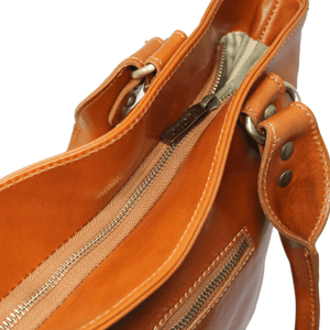 Sac fourre-tout classique en cuir véritable pour femme, fermeture éclair, couleur unie, sac à bandoulière quotidien, doublure en polyester, portable - Product Image 3