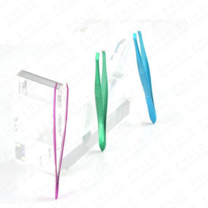 Custom Color Stainless Steel Slant Tip Eyebrow Tweezers with Logo Packaging Wholesale Beauty Grooming <b>Tool</b> - Product Image 2