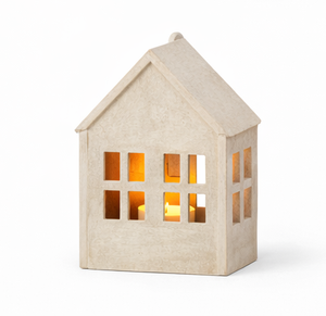 Fresh Selling Hut Shaped Design Wooden Lantern Home Decoration Candle Holder Vintage Design Look Table <b>top</b> Living Room Decor - Product Image 5