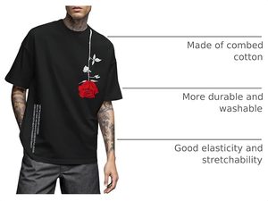 Mens Graphic Tees Vintage <b>T</b>-<b>Shirts</b> Oversized Letter Print Casual Crewneck Cotton Top Short Sleeve <b>Rapper</b> Streetwear - Product Image 5