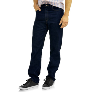 Customize <b>Men's</b> Jeans Denim Manufactures Straight Casual Regular Fit Pant Boys <b>Stretch</b> Jeans Zipper Fly Washed Logo Waist - Product Image 4