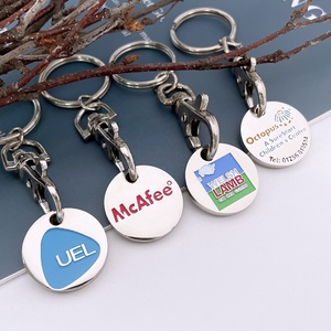 Porte-clés de pièce de monnaie de chariot en métal, Marktex - Product Image 2