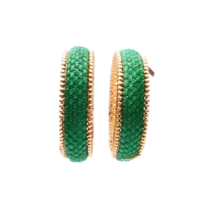 Jade and <b>Copper</b> Golden Kada <b>Bangles</b> 2x6-Trendy Fashion Bracelets for Engagement - Product Image 2