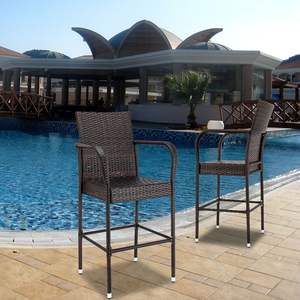 Silla de barra alta degradada marrón, 2 uds. - Product Image 3