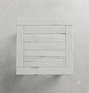 Table d'appoint carrée en teck blanc lavé, style rustique, pour extérieur, jardin, salon ou terrasse. - Product Image 3