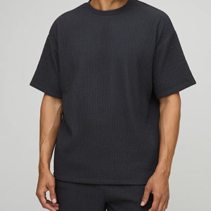 Ensembles de T-shirts et Shorts Unisexe en Coton Lavé 100% Vintage, Coupe Oversize à Épaules Tombantes, Personnalisables avec Logo – Pantalons et T-shirts pour Hommes - Product Image 1