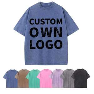 Camiseta de Mujer Talla Grande con Lavado Ácido Estilo Vintage, Impresión de Logotipo Personalizado, Servicio ODM, 100% Algodón, Tallas y Colores Personalizables - Product Image 1