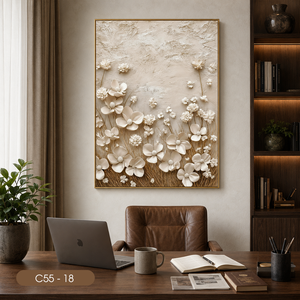 Peintures murales abstraites modernes, décoration intérieure en soie, décoration de luxe pour la maison, marque privée, fabriqué au Vietnam - Product Image 6