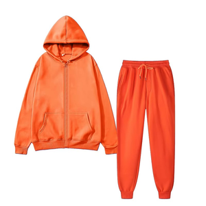 Conjunto Deportivo con Capucha Estampado para Hombre, Sudadera y Pantalones Largos de Color Sólido, Transpirable, Resistente al Viento, 100% Algodón, Ropa Urbana - Product Image 4