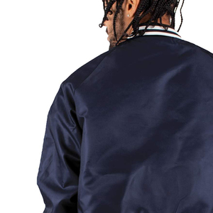 Veste bomber en satin imperméable pour homme, style streetwear, sur mesure, haute qualité, vente en gros - Product Image 6