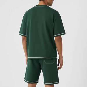 Conjunto de Camiseta y Pantalones Cortos Casuales de 2 Piezas, con Logotipo Bordado, Venta al Por Mayor - Product Image 2