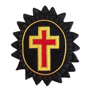 Eminent Commander Knights Templar Rosette Chapeau Bordado a Mano con Hilos de Oro Regalia Masónica - Product Image 3