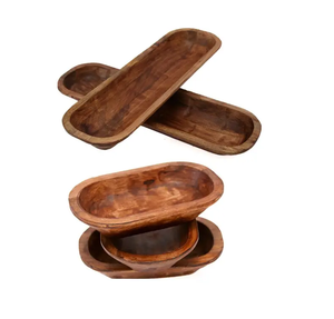 Acacia Wood Dough Bowl Wholesale Supplier Handmade Wooden Serving Bowl At <b>Cheap</b> Price - Product Image 5
