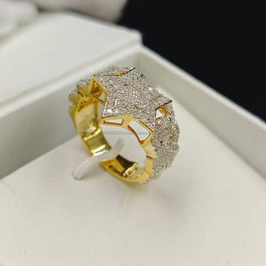 Anillo de Hip Hop con Eslabones Cubanos y Estrellas con Incrustaciones de Rodio, Plata de Ley 925, Regalos de Compromiso y Aniversario, Anillo para Fiestas - Product Image 5