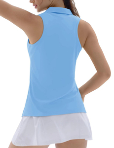 Débardeurs de sport personnalisés avec logo pour femmes, débardeur de yoga sans manches à demi-zip, vêtements de sport décontractés, gilet de yoga taille haute pour femmes - Product Image 2