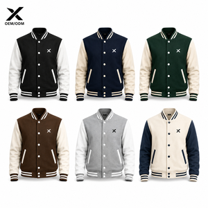 X Sports City Men’s Classic Letterman Varsity Jacket - Premium Casual College Bomber Coat for Sports & Streetwear Fashion - Product Image 1