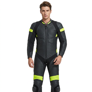 Traje de Motociclismo de Cuero Personalizado de Alta Calidad Marca DNZ ASTR para Hombre, Protección Anti-UV, Manga Larga, Material Transpirable - Product Image 1