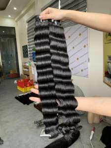 Vietnamese 100% Virgin Human Remy Hair Ocean Wavy Hair Extensions for Black Women Directly From Vietnam Manufacturer - Product Image 5