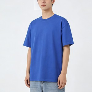 Camiseta de Hombre 100% Algodón de Alta Calidad, Fabricada en Bangladesh, Corte Holgado, Manga Corta, Cuello Redondo, Color Sólido, Transpirable, Informal - Product Image 3