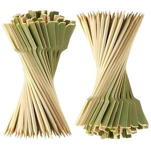 Brochettes en bambou naturel vertes pour apéritifs, cocktails, fruits, grillades, collations, charcuterie et accessoires - Product Image 3