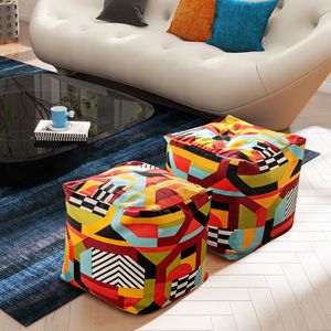 Pouf da 20 \ "di lusso con Pouf e Pouf con Pouf a forma di Pouf color color pop - Product Image 1
