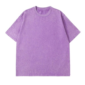 Nouvelle conception lavé à l'acide t-shirts pour hommes respirant en gros surdimensionné O cou goutte épaule t-shirt bonne qualité - Product Image 1