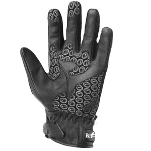 Best selling black color Genuine Leather Motorbike short <b>gloves</b> custom logo available in cheep price USA - Product Image 2